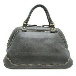 Gucci Handbag Leather Gray Horsebit